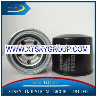 CE ISO certification auto spare parts oil filter PH3593 OEM:15208-AA020 15208-AA021 15208-AA022 15208-AA023 15208-AA024