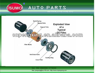car oil filter/auto oil filter/good quality oil filter KKY01-14-302/KKY0114-302