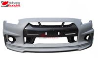 
For 2008-2015 R35 GTR CBA DBA WA Style Front Bumper(with Side Vents, fog lamp hole)

