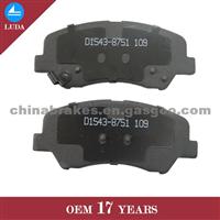 SEMI-METALLIC Brake Pad D1543-8751 For KIA/HYUNDAI