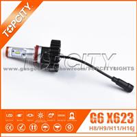 Topcity Factory Selling Directly X623 G6 Z-ES Chips 80W Car Head Light Bulbs H8 H9 H11 H16J Single Beam White Head Lamp