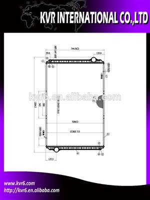 Truck radiator for INTERNAITONAL 2001-3503