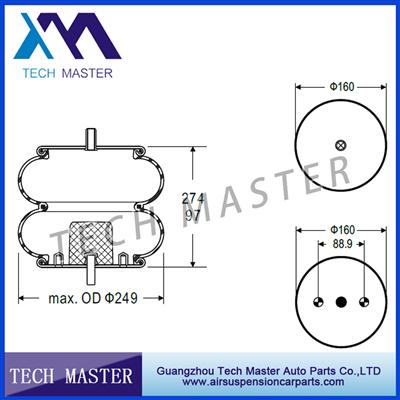 Rubber air spring suspension W01-358-7788 for double Firestone air bellows spring