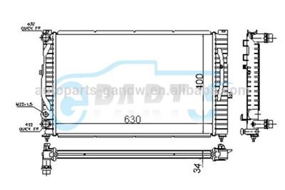 8D0.121.251P, 4B0121251G, 8D0121251P, 4B0121251AG part radiators for cars for AUDI radiator VW radiator