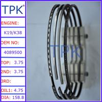 
K19 piston ring, KTA19 ,K38 ,K50 engine piston ring set, 4089500 4955975
