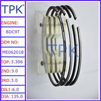 
8DC9T piston ring ME062018, 8DC91 engine piston ring set ME062230
