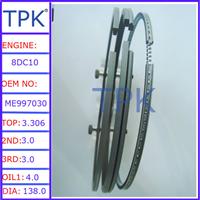
8DC10 PISTON RING ME090582 ME997030, ME065717 ME999510
