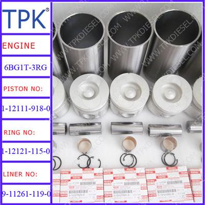 6BG1T liner kits usd for Hitachi Excavator EX200-5 engine repair parts