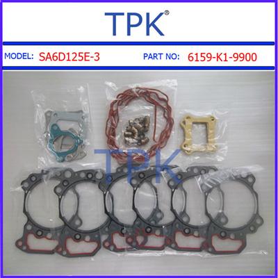 Komatsu SAA6D125 Gasket Kit, SAA6D125E-3 Gasket Set 6159-K1-9900 6159-K2-9900