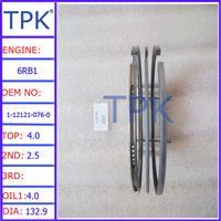 
6RB1 piston ring 1-12121-037-0 1-12121-037-1, Isuzu 6RA1 piston ring 1-12121-040-0 1-12121-040-1
