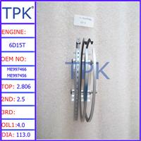 
6D15T Engine Piston Ring set ME997466 ME997456
