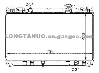 Auto Parts Aluminum Brazing Radiator For CAMRY SOLARA 2.0 2.4 G 2002-2008 MT 400*728*16 OEM:16400-28270 DPI:2437