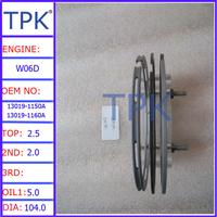 
HINO W06D PISTON RING 13019-1150A 13019-1160A
