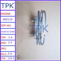 
For Komatsu S6D110 piston ring, SA6D110-1 piston ring set
