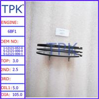 
6BF1 Piston Ring, Isuzu 6BF1 engine piston ring 1-12121-052-0 5-12121-006-0 5-12121-006-1
