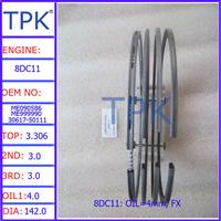 
30617-50111 ME999990 ME090586,MITSUBISHI 8DC11 ENGINE PISTON RING (Oil 4mm, FX)
