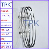 
SA6D140E-3 Piston ring 6217-31-2030,S6D140-1 Piston ring 6211-31-2050, SA6D140-1 Piston ring
