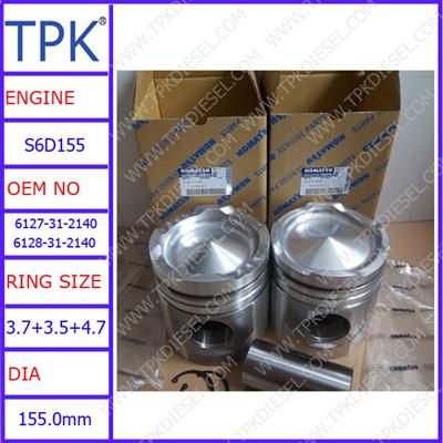 Komatsu S6D155 PISTON KIT 6127-31-2140,SA6D155 piston Kit 6128-31-2140