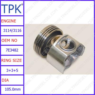 3116 piston crown 6I1210,1077545, piston skirt 2382716, piston kit