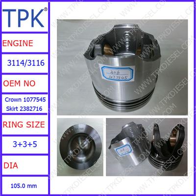 3116 assembled piston,two pieces piston, complete piston,107-7545 238-2716