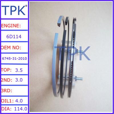 1241748H92,6745-31-2010, for Komatsu S6D114-1 piston ring,SA6D114-1, SAA6D114E piston ring