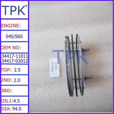 Mitsubishi S6E PISTON RING, S6S PISTON RING 34417-11011 34417-02012