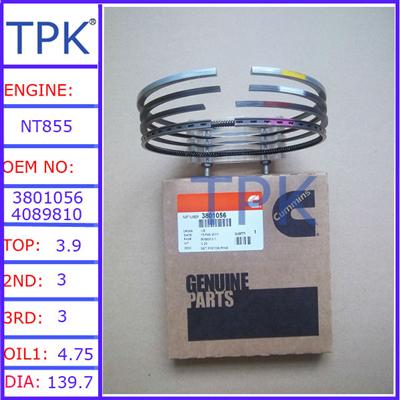 NT855 piston ring set, 3801056 4089810