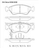 
572531B 23450 auto brake pads GDB3173 0K9Y63328Z For KIA CLARUS Brake Pad
