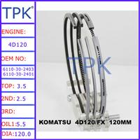 
Komatsu 4D120 piston ring, S4D120 piston ring 6110-30-2301 6110-30-2302 6110-30-2303 6110-30-2401 6110-30-2402 6110-30-2403
