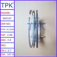 
Komatsu SAA6D107E-1 engine piston ring 6754-31-2010, PC200-8 engine parts
