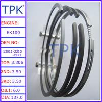 
HINO EK100 PISTON RING SET, 13011-1010 13011-1011
