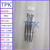 
Isuzu 4HK1 piston ring 8-98017-166-0
