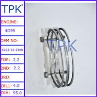 
Komatsu 4D95 piston ring set 6202-38-2200, 4D95S piston ring 6202-32-2300
