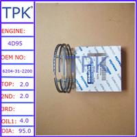 
4D95L piston ring 6204-31-2203, 4D95S piston ring, 6D95L piston ring 6204-31-2200

