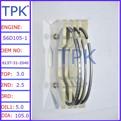 S4D105-2 piston ring 6131-31-2301, Komatsu S4D105-3 engine piston ring set, S4D105 6131-32-2302
