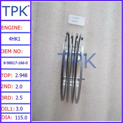 Isuzu 4HK1 piston ring 8-98017-166-0