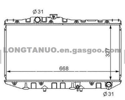Aluminum Brazing Radiator For TOYOTA CAMRY'89-91 SV21 SV20 MT 327*668*16 OEM 16400-74120 16400-74200 16400-74440 16400-74450 DPI 532 870 1260