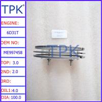 
Mitsubishi 6D31T piston ring ME997458, 6D31 engine piston ring ME999783,ME999836,ME999717
