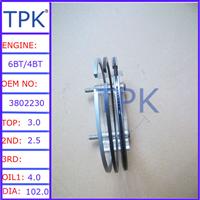 
6BT engine piston ring, ISB RING SET, 3802230 3802421 3802040
