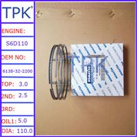 
Komatsu S6D114 piston ring 1241748H92,6745-31-2010, PC300-7 engine piston ring set
