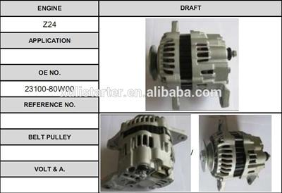 Superior quality auto car alternator forNissan Z24 lr150-197