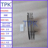 
For Hino J08E piston ring set,13019-1120A 13011-4040A
