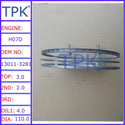 H07D PISTON RING SET,13019-1300A 13019-2650A 13019-2651A