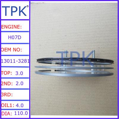 HINO H07D PISTON RING,13019-1300A 13019-2650A 13019-2651A