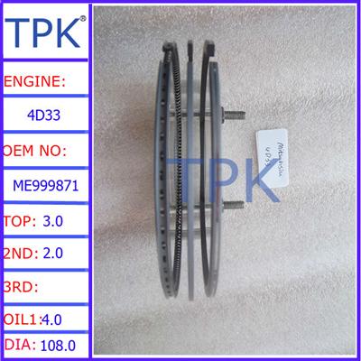 4D33 Piston Ring ME999871, Mitsubishi 4D33 engine piston ring set