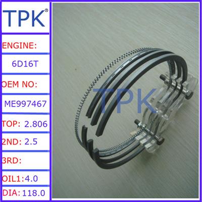 6D16T engine piston ring ME997467