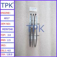 
Mitsubishi 6D17 piston ring set
