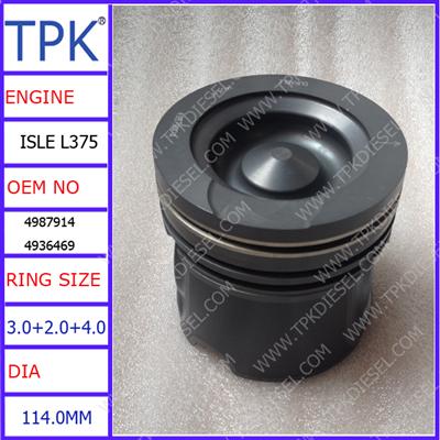 ISLE 6L L375 T375 Engine Repair Parts PISTON KIT 4987914 4936469