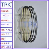 
Mitsubishi 6D22 pistong ring ME052758,ME052966,ME999136,ME995465,ME995473,ME995477,ME995466,ME995469,ME995468
