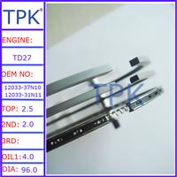 
TD27T Diesel PISTON RING 12033-37N10, AD-2T Engine piston ring 12033-31N11
